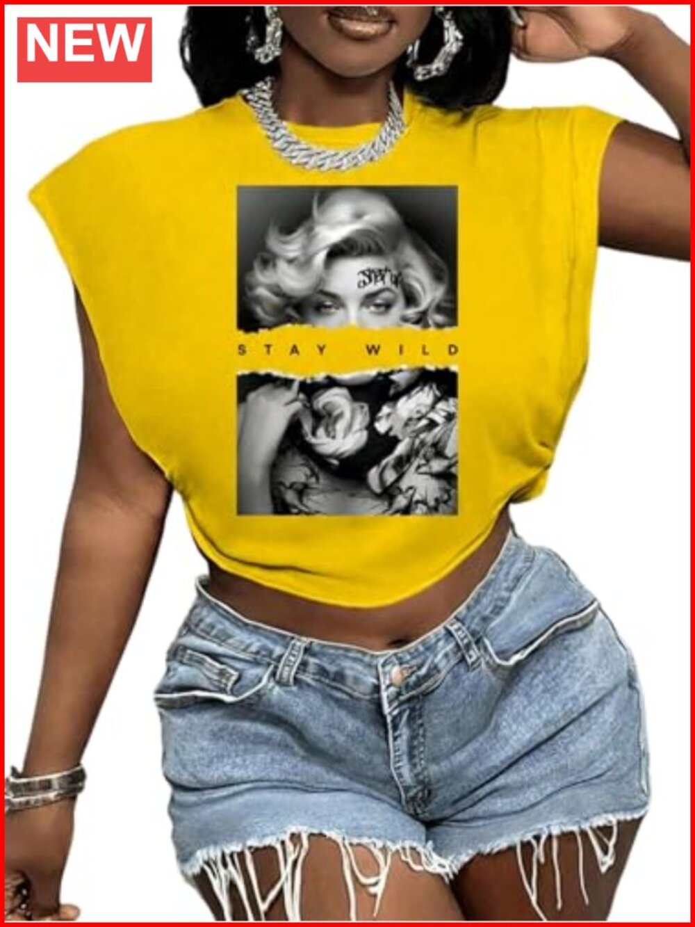 Y2K Graphic Print Crop Top Cap Sleeve Streetwear Tee